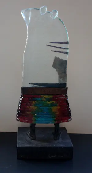 Sjaak Smetsers - Uniek beeld van glas, koper, brons en natuursteen: Mathilde kopen? Bied vanaf 375!