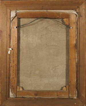 Herman Kuyt - Olieverf op doek, Gezicht op binnentuinen - Ingelijst kopen? Bied vanaf 100!