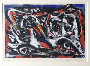 Theo Wolvecamp - compositie - 1989 - ingelijst kopen? Bied vanaf 265!