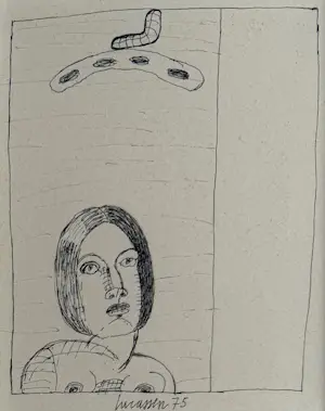 Reinier Lucassen - unieke pentekening op papier | 'Jolanda' | 1975 kaufen? Bieten Sie von 300!
