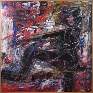Pieter Haan - Acryl op doek, Stammoeder / Oermoeder - Ingelijst kopen? Bied vanaf 1!