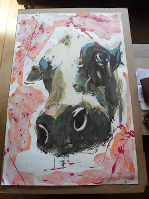 Theo Onnes - Gemende techniek, Hollandse koe II kopen? Bied vanaf 70!