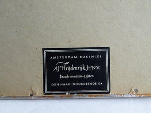 Niet of onleesbaar gesigneerd - Ingelijste pentekening en gewassen inkt , “Eekhoorn“ kopen? Bied vanaf 1!