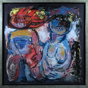 Martin van Wordragen - Olieverf op doek, Afrikaans - Ingelijst (Groot) kopen? Bied vanaf 1!