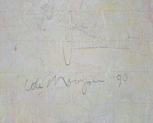 Cole Morgan - Stripes XIX, gemengde techniek op doek (goed ingelijst, zeer groot) kopen? Bied vanaf 3750!