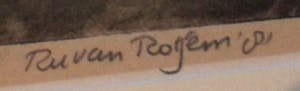 Ru van Rossem - Ingelijste ets: Versteend leven B- 1981 kopen? Bied vanaf 125!