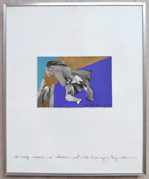 Ans Wortel - De weg waar we elkaar, met alle besonjes, tegenkomen, gouache (netjes ingelijst) kopen? Bied vanaf 225!