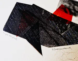 Theo Beerendonk - Polychrome jaren 60 reliëfdruk -geometrische compositie- UNICA exemplaar kopen? Bied vanaf 68!