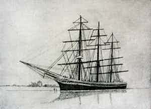 Poppe Damave - ets: Cutty Sark verkocht voor € 50!