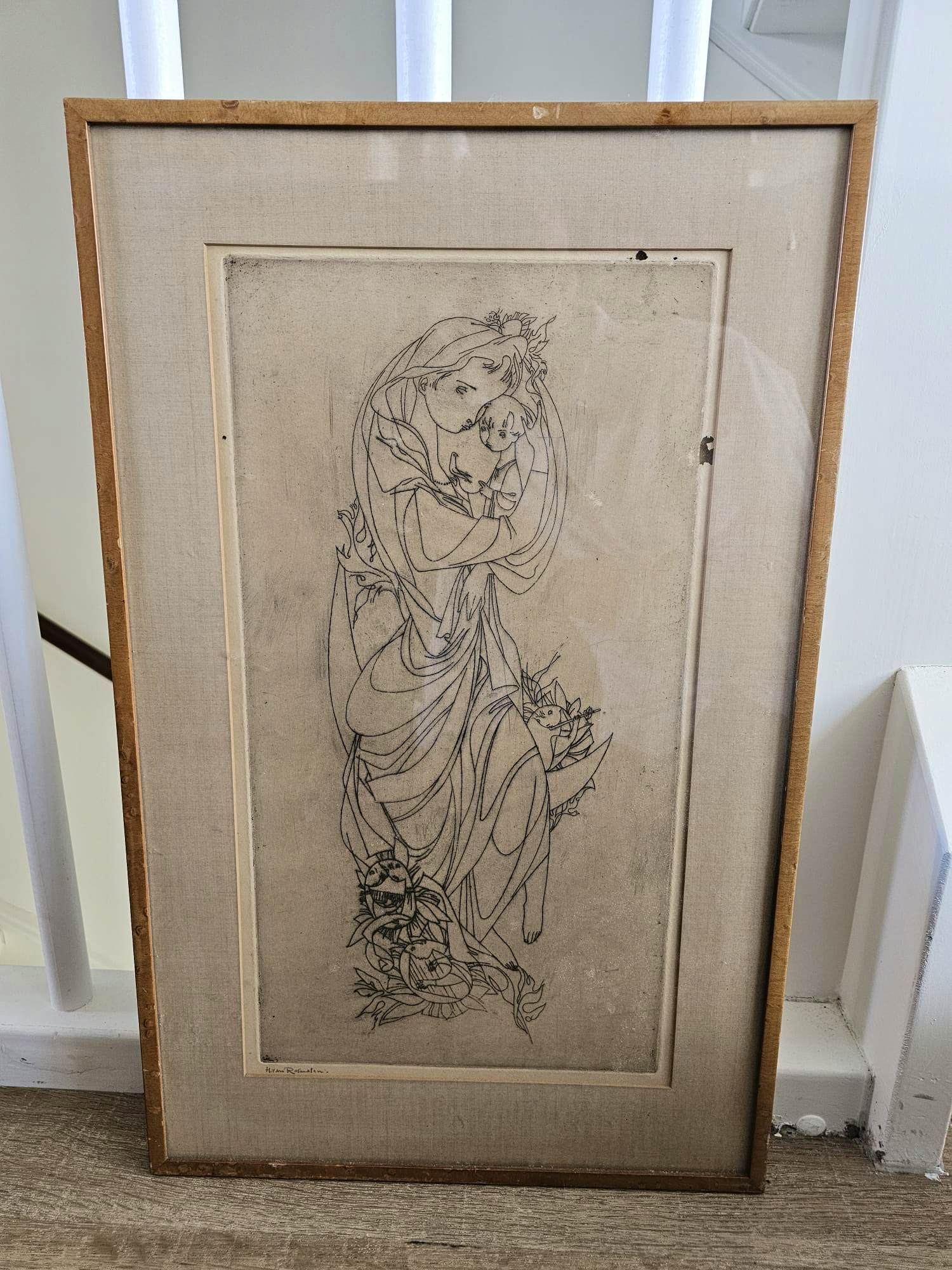 Harrie van Rosmalen - Originele ets verkocht voor € 50!