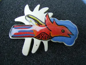 Corneille - Broche van Zilver met emaille kaufen? Bieten Sie von 60!