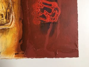 Hans Vanhorck - abstract - acryl op geprepareerd papier, ingelijst kopen? Bied vanaf 1!