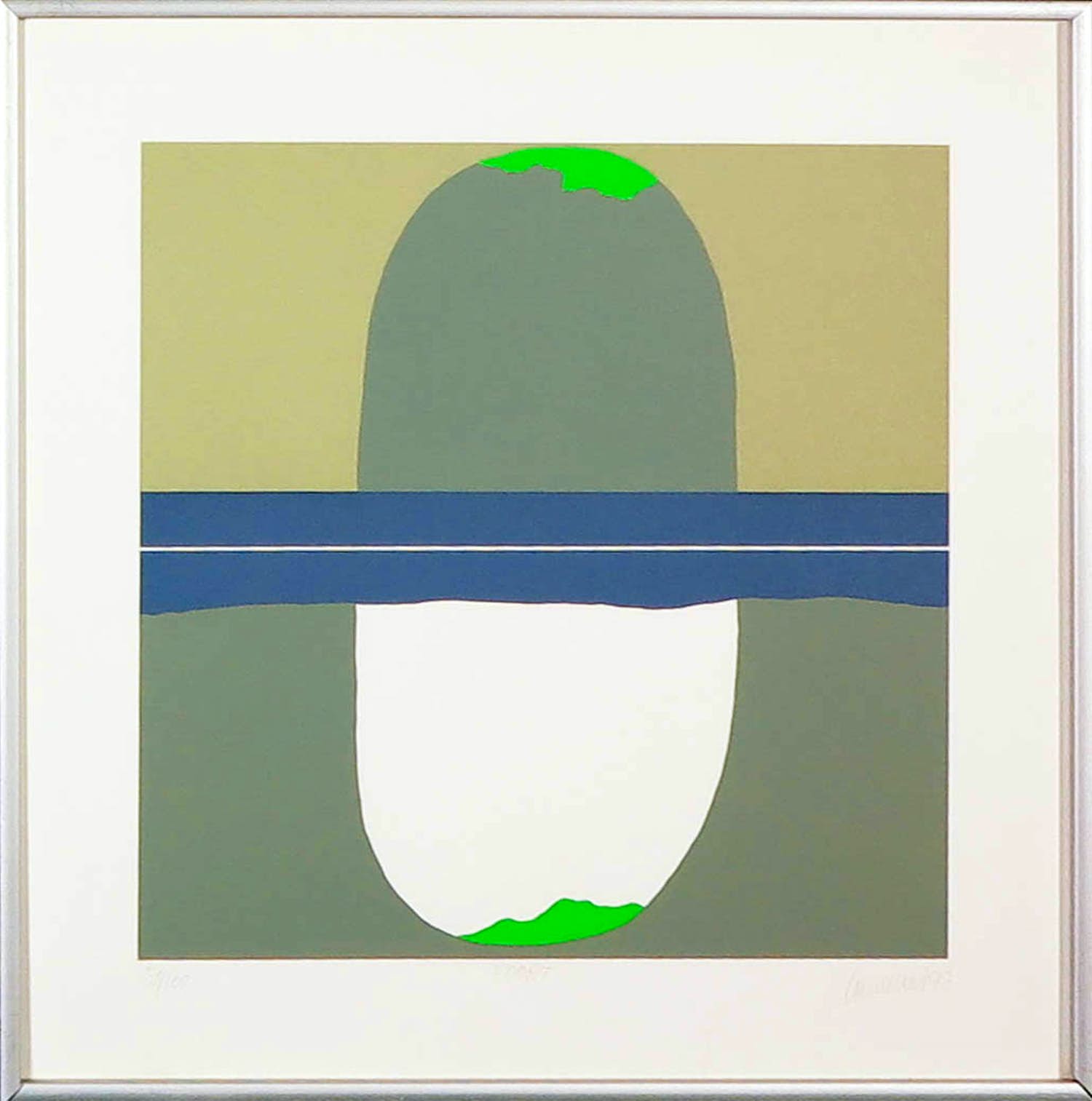 Hans Landsaat - Zeefdruk, Poort - Ingelijst verkocht voor € 60!