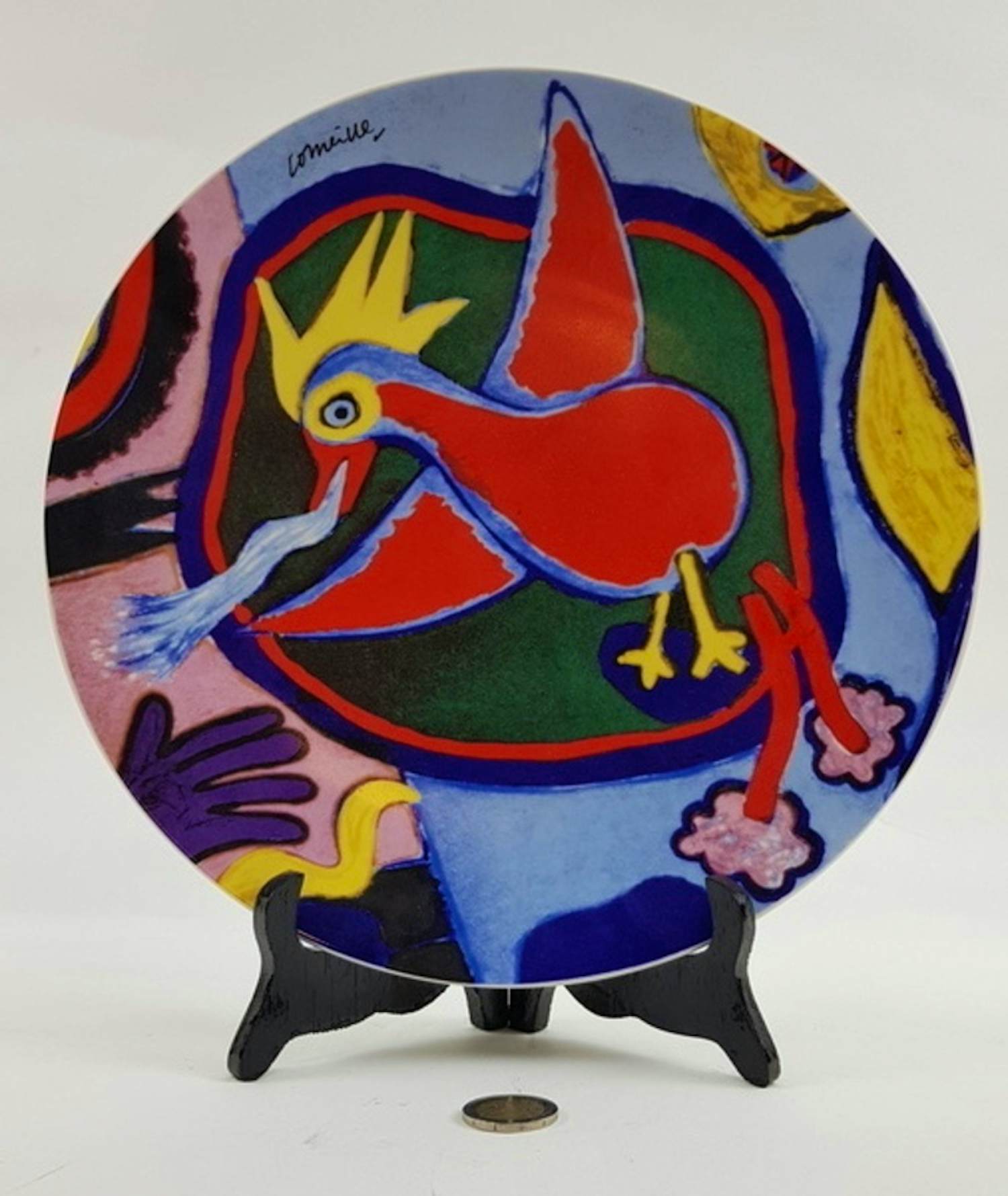 Corneille - Keramisch bord 'Vuurvogel' verkocht voor € 50!