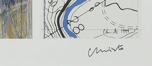 Christo - Over the River (handgesigneerd) - Ingelijst kopen? Bied vanaf 1!