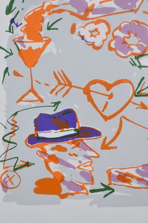 Niet of onleesbaar gesigneerd - jorn(?) Chaotisch pastel kopen? Bied vanaf 1!