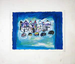 Franz Lauter - Zeefdruk, Four of a cat kopen? Bied vanaf 35!