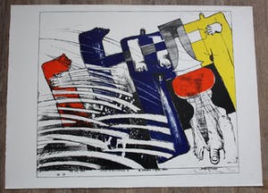 Hannes Postma - Kleurenlitho: Essay in Ballistics II - 1965 kopen? Bied vanaf 45!
