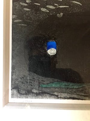 Michel van Overbeeke - Stone - Kleurets met bladgoud, Ingelijst kopen? Bied vanaf 50!