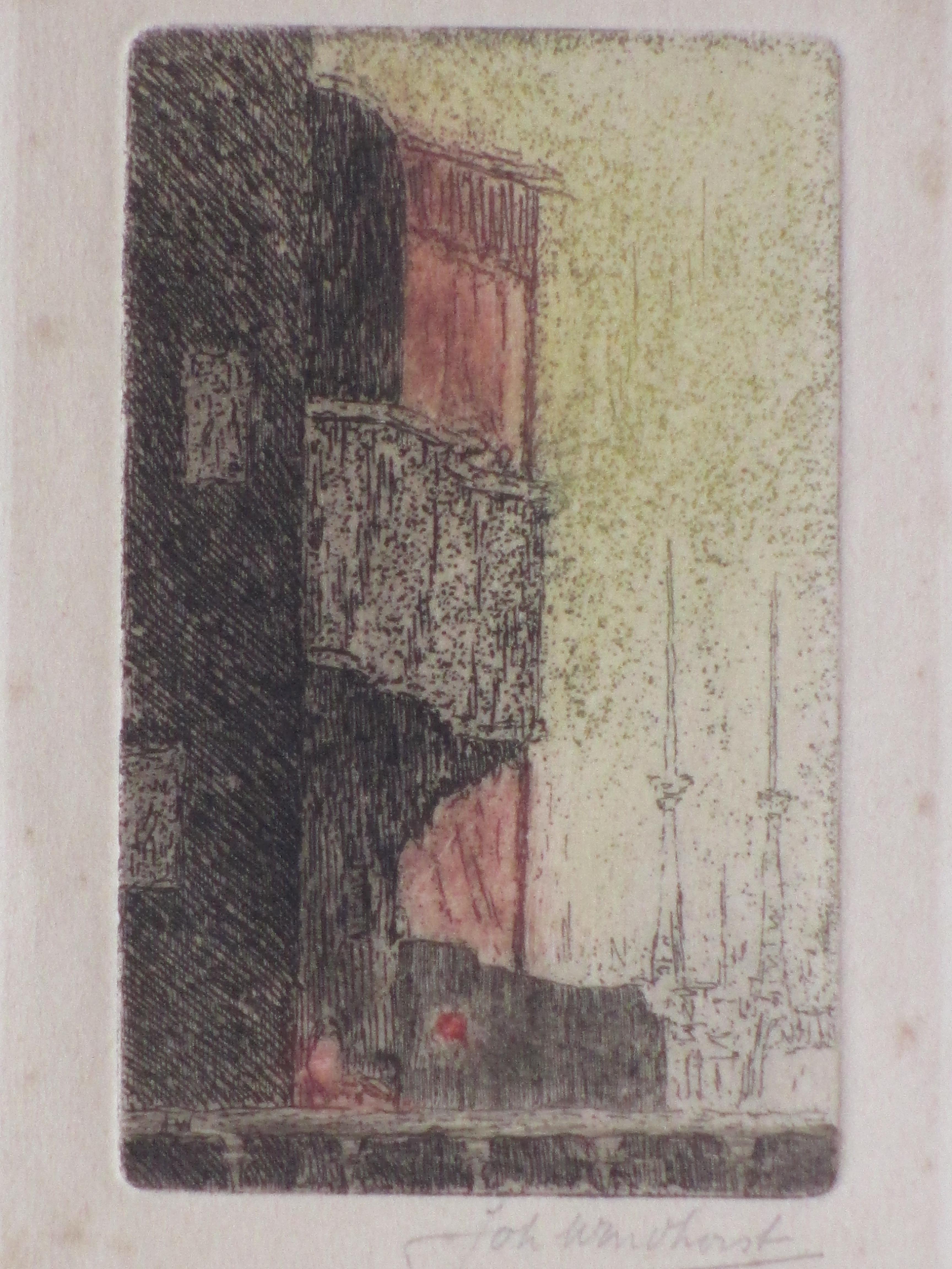 Johan Windhorst - Kerkinterieur te Gaino - Kleurets kopen? Bied vanaf 1!