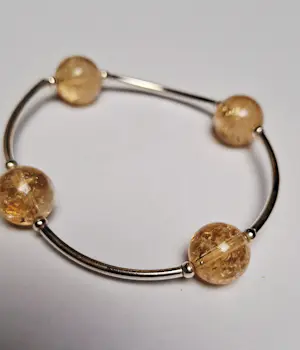 Buy Nieuwe zilveren armband met Citrien  edelsteen.? Bid from 37!