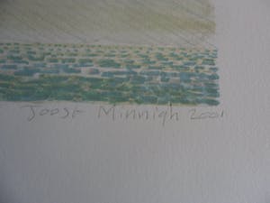 Joost Minnigh - Litho, Titel, "Boven zee". kopen? Bied vanaf 50!