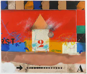 Theo Koster - Zeefdruk, Rood - Ingelijst kopen? Bied vanaf 50!