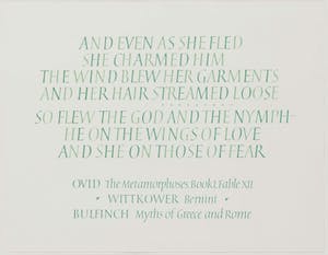 Ian Hamilton Finlay - Even as she fled... (1) en (2) kopen? Bied vanaf 300!