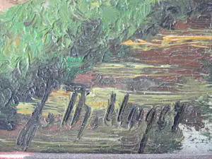 Julius Theodor Unger - dorpsgezicht met molen en kerktoren kopen? Bied vanaf 65!