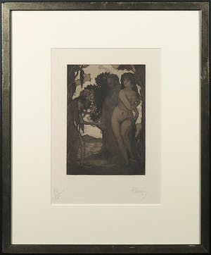 Maurice de Becque - Ets, Un voyage à Cynthére, uit Les Fleurs du Mal - Ingelijst kopen? Bied vanaf 1!