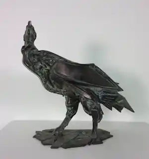 Hetty Heyster - Bronzen sculptuur, Gestileerde roofvogel verkauft für € 850!
