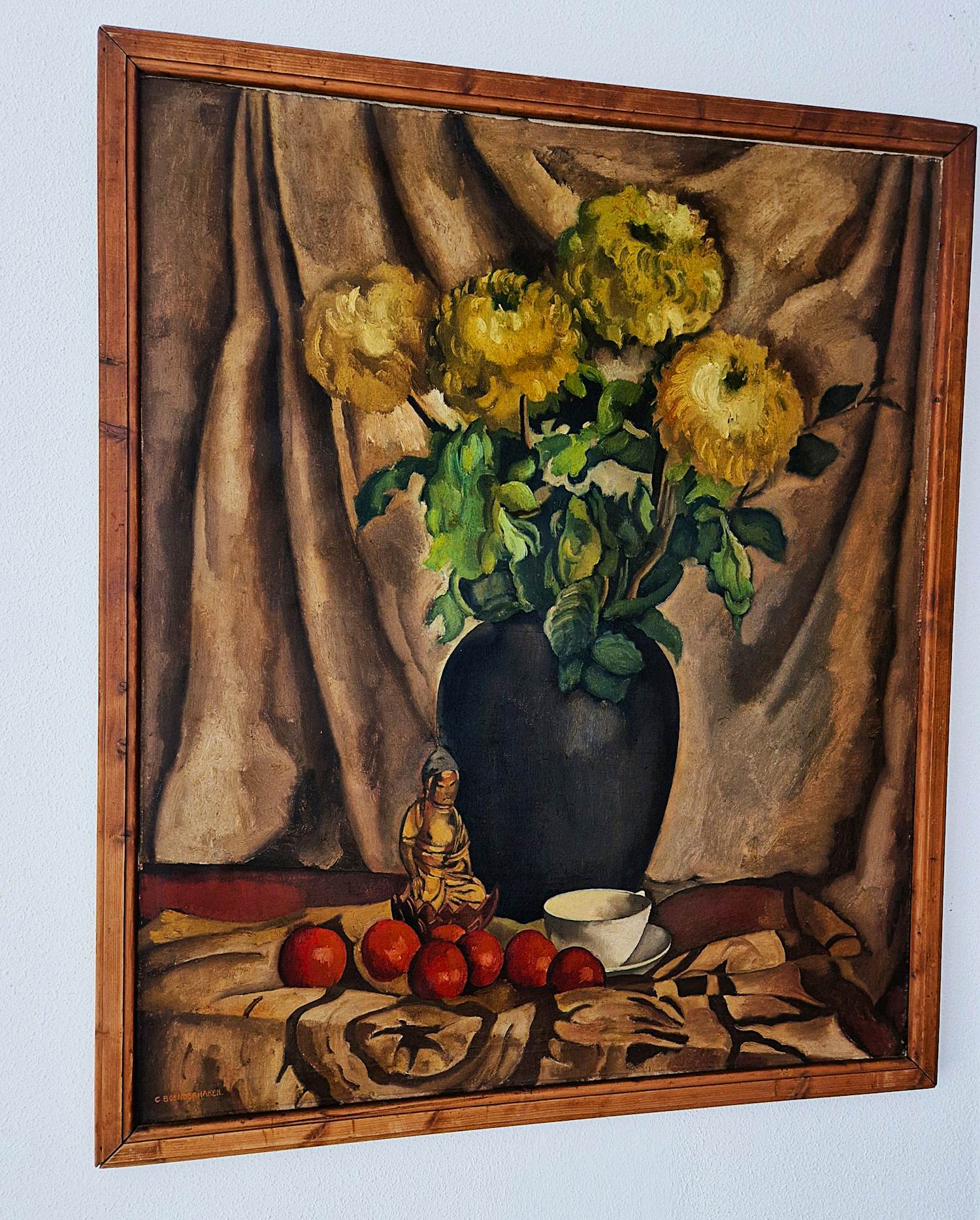 Kees Boendermaker - Giga groot Bergense School 1938 olieverf stilleven in originele lijst verkocht voor € 268!