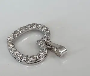 18 kt Witgoudem hanger met zirkonia kopen? Bied vanaf 160!