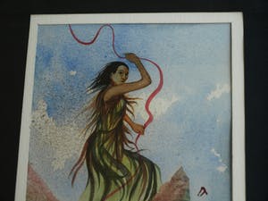 Jozef Bossaert - Aquarel , “Le Plongeon” (‘De Duik’) – gesigneerd & ingelijst – 1976 kopen? Bied vanaf 10!