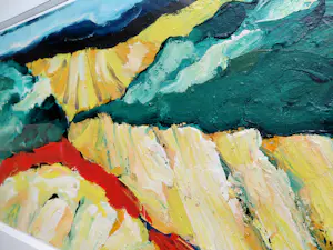 Jan Cremer - Toscaans landschap, olieverf op dik papier (mooi ingelijst, groot!) kopen? Bied vanaf 2995!