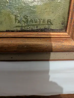 Felix Sauter - boomgaard met bloeiende appelboom centraal kopen? Bied vanaf 400!