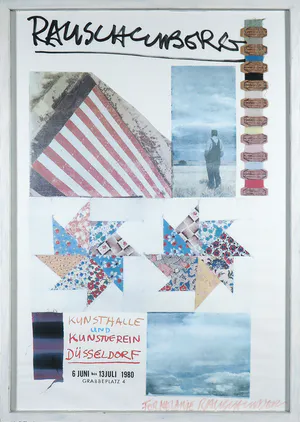 Buy Robert Rauschenberg - Gesigneerd affiche met persoonlijke opdracht - Ingelijst? Bid from 1!