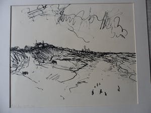 Rudolf Bruyn - pentekening van het strand. kopen? Bied vanaf 20!