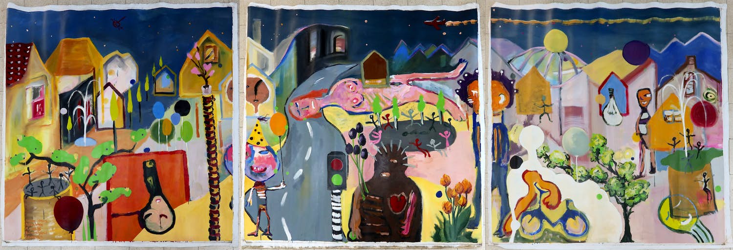 Dick Duineveld - en andere!, Drieluik, Uitplakken geblazen (Zeer Groot) kopen? Bied vanaf 1!