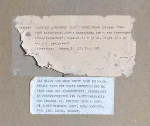 Jo Schrijnder - aquarel - opvliegende eenden in een winterlandschap - gesigneerd kopen? Bied vanaf 55!