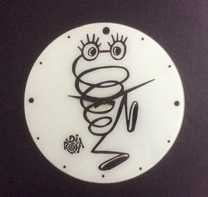 Niet of onleesbaar gesigneerd - WANDKLOK - Hervé di Rosa kopen? Bied vanaf 10!