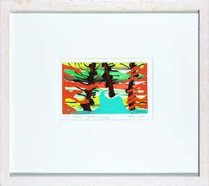 Arhan Gunermengi - Gemengde techniek op papier, Abstracte compositie verkocht voor € 35!