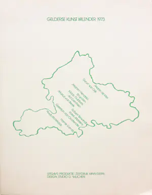 Peter Struycken - Klaas Gubbels en andere ! - Gelderse Kunst Kalender (1973) kopen? Bied vanaf 100!