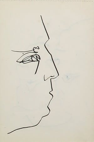 Siep van den Berg - Lot van drie pentekeningen, Portretten - Ingelijst kopen? Bied vanaf 100!