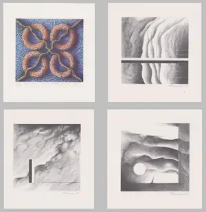 Bernhard Stuber - e.a: Vier zeefdrukken: Quadro I, Geometrische Composities I, II, III kaufen? Bieten Sie von 25!
