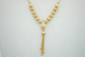 51 - Fijn en sierlijk 22 Kt geel gouden Oosters "vossestaart collier/halssieraad kopen? Bied vanaf 550!