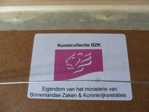 Gerard van Kerkhof - Ingekleurde ets. Titel, "Werk in uitvoering nabij Parijs". kopen? Bied vanaf 20!