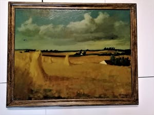 Dick Braam - GROOT WERK!! Korenschoven in landschap kopen? Bied vanaf 1!