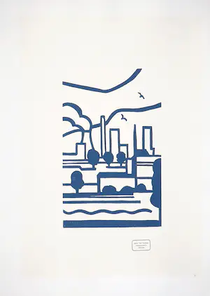 Paul Overhaus - Lot van drie houtsnede, steden kopen? Bied vanaf 1!