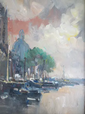 Job Frese - Stadsgezicht Dordrecht kopen? Bied vanaf 150!